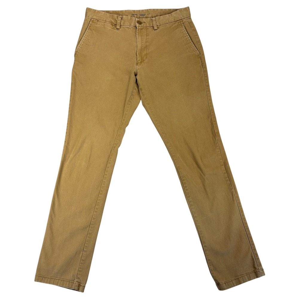 Old Navy Mens 31x32 Tan Khaki Chinos Slim Stretch Preppy Business Casual Pants